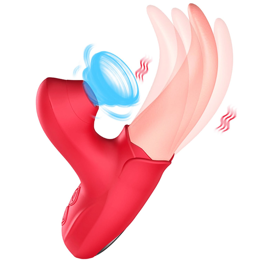 10-Speed Silicone Vibrating Tongue with Sucking Function