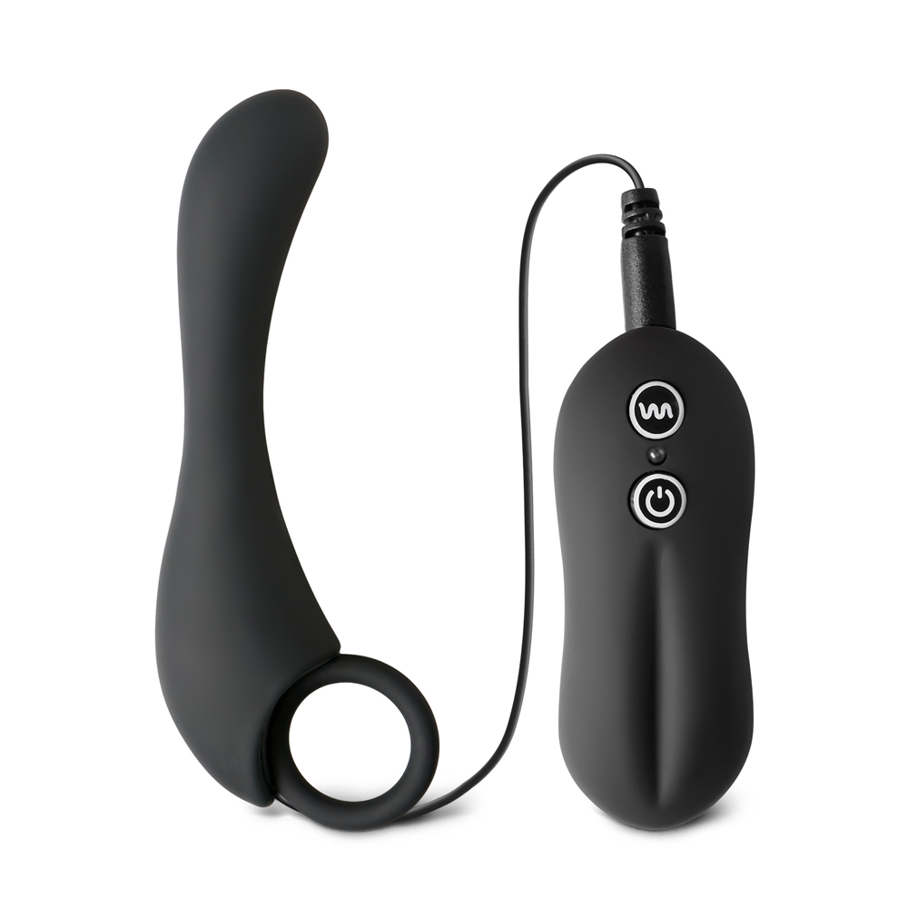 10 Speeds Medical Grade Silicone Prostate Stimulator in Black Color