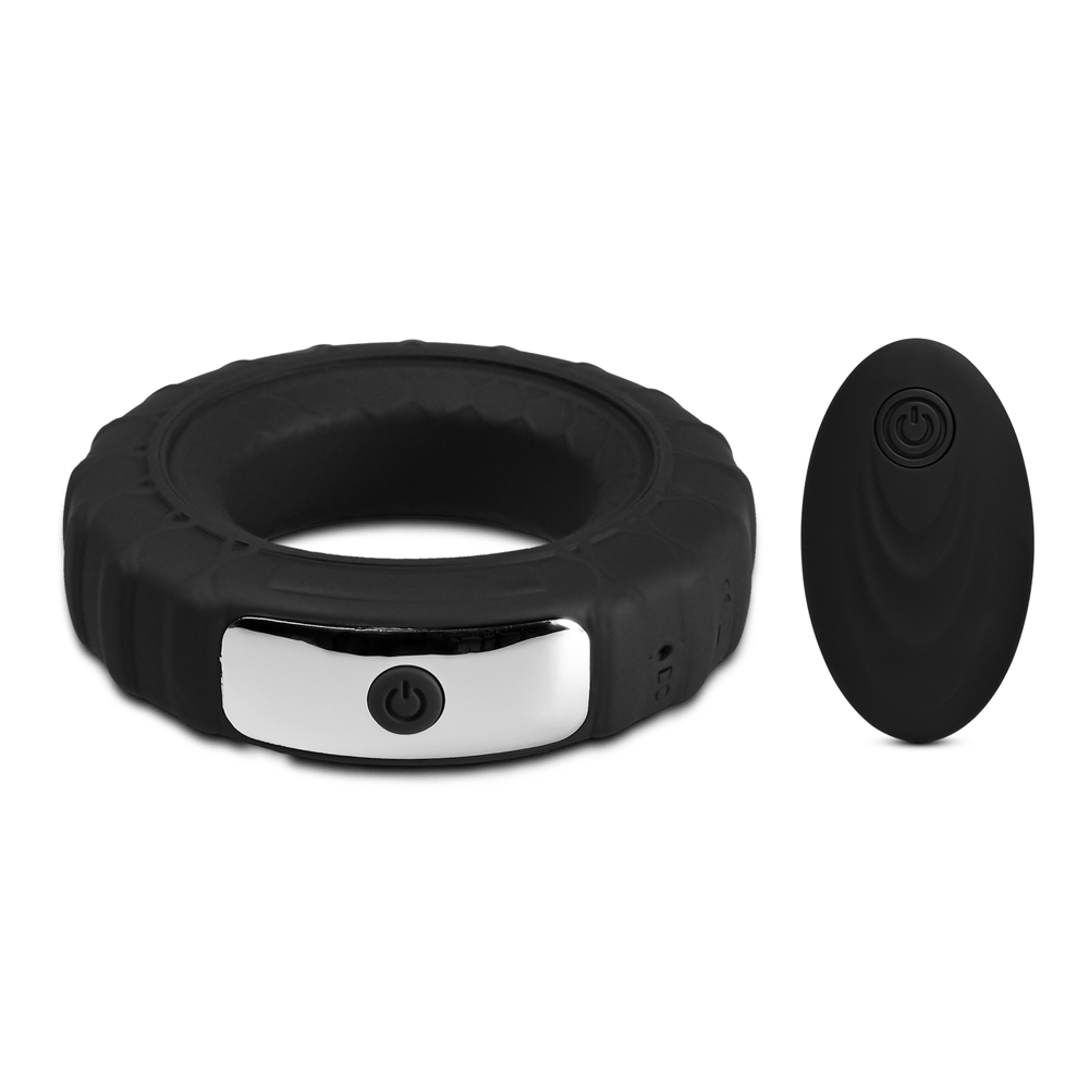 10 Speeds Remote Control Silicone Vibrating Cock Ring ( 2 Motors )