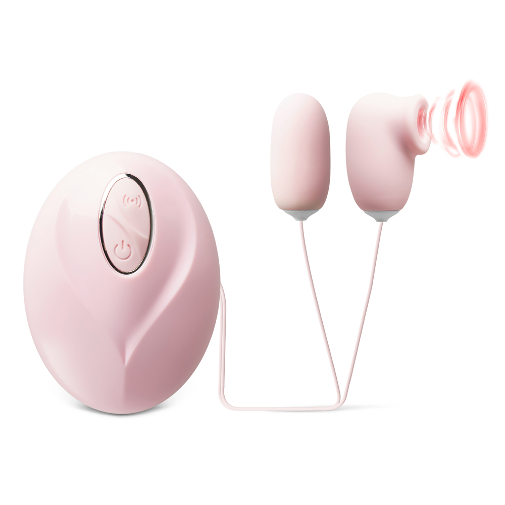 12-Speed Pink Rechargeable Vibrating  Sucking Egg