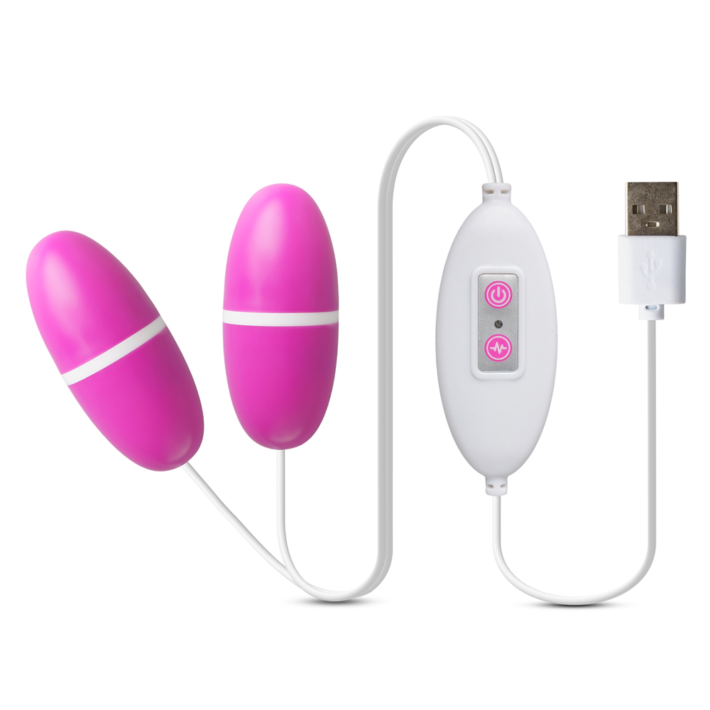 12-Speed USB Power Pink Color Dual Vibrating Egg