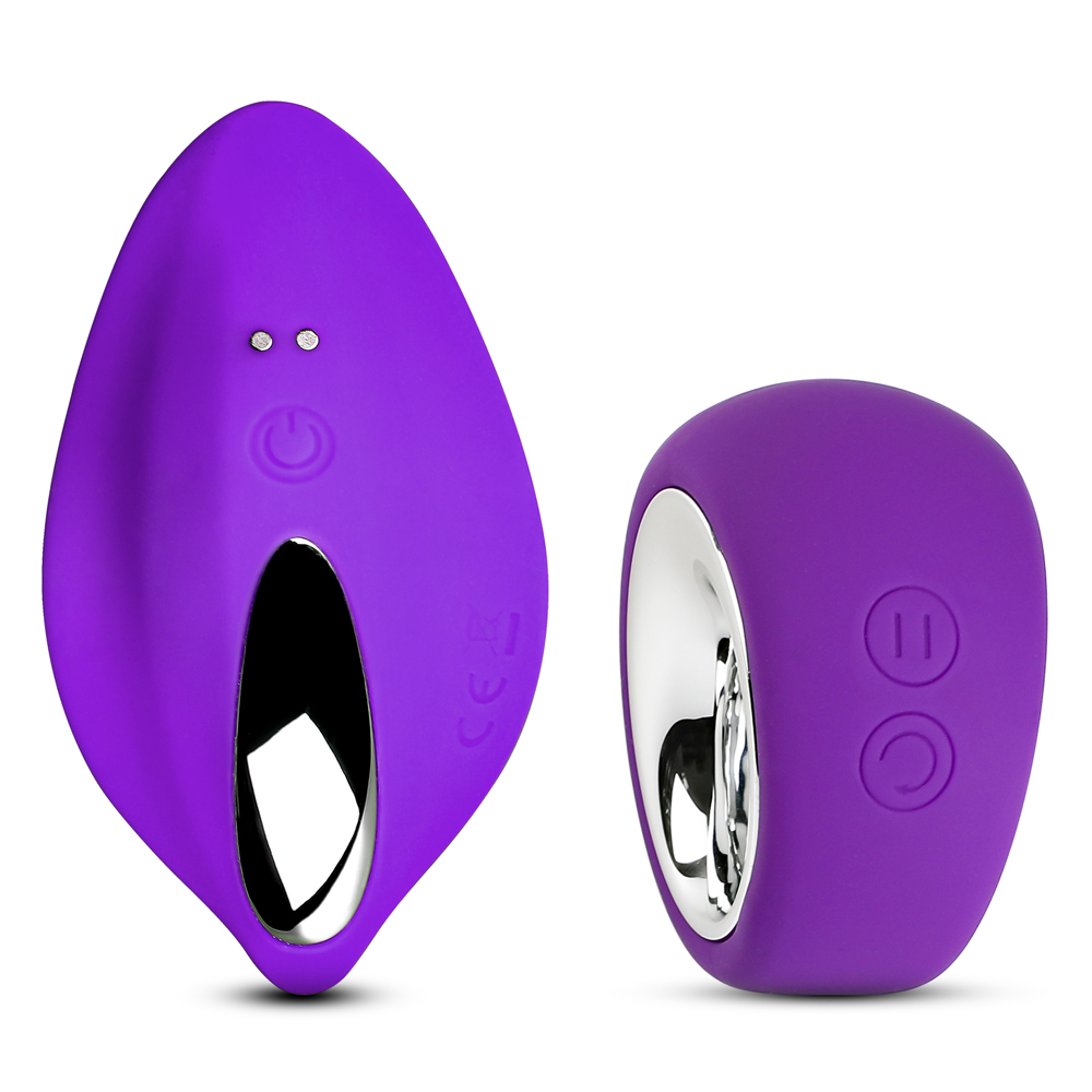 9 Speeds Purple Color Silicone Wearable Panty Vibrator with Wireless Remote Control