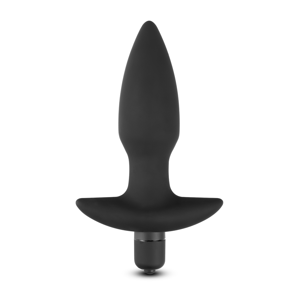 Black Silicone Vibrating Anal Plug