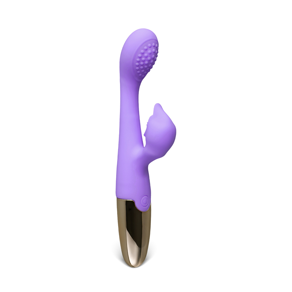 Purple 10-Speed Waterproof Vibrating Silicone Vibrator  Rechargeable