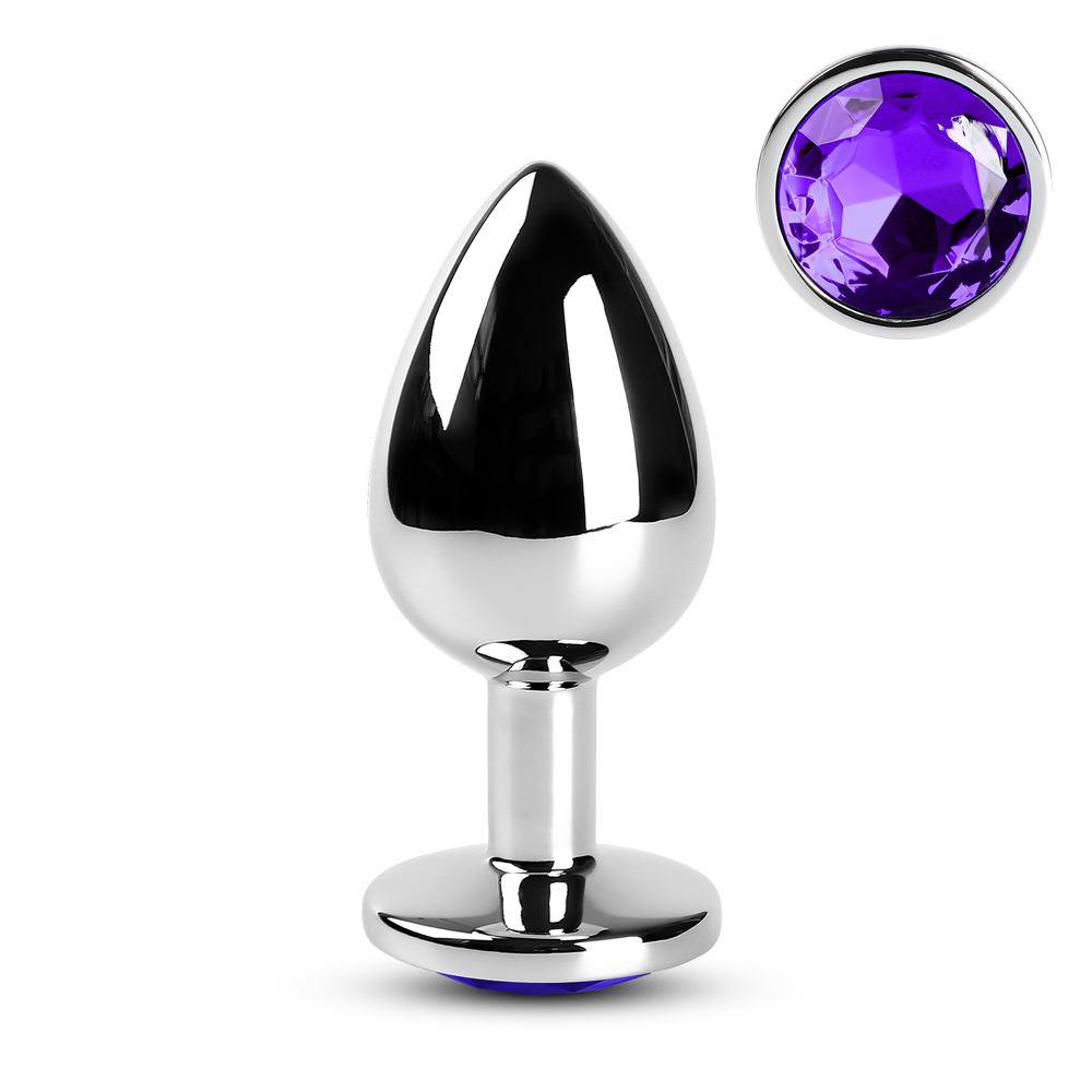 Purple Medium Metallic Anal Plug