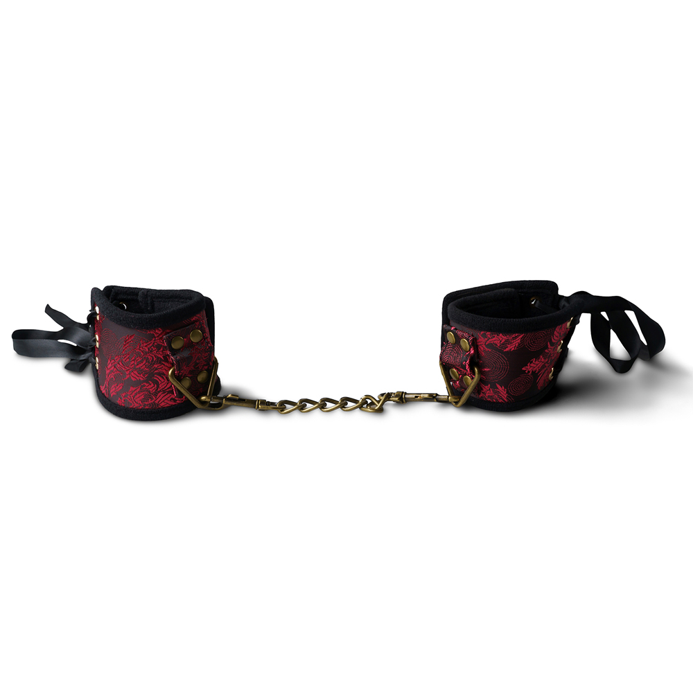 Red Color Handcuffs with Silk Surface