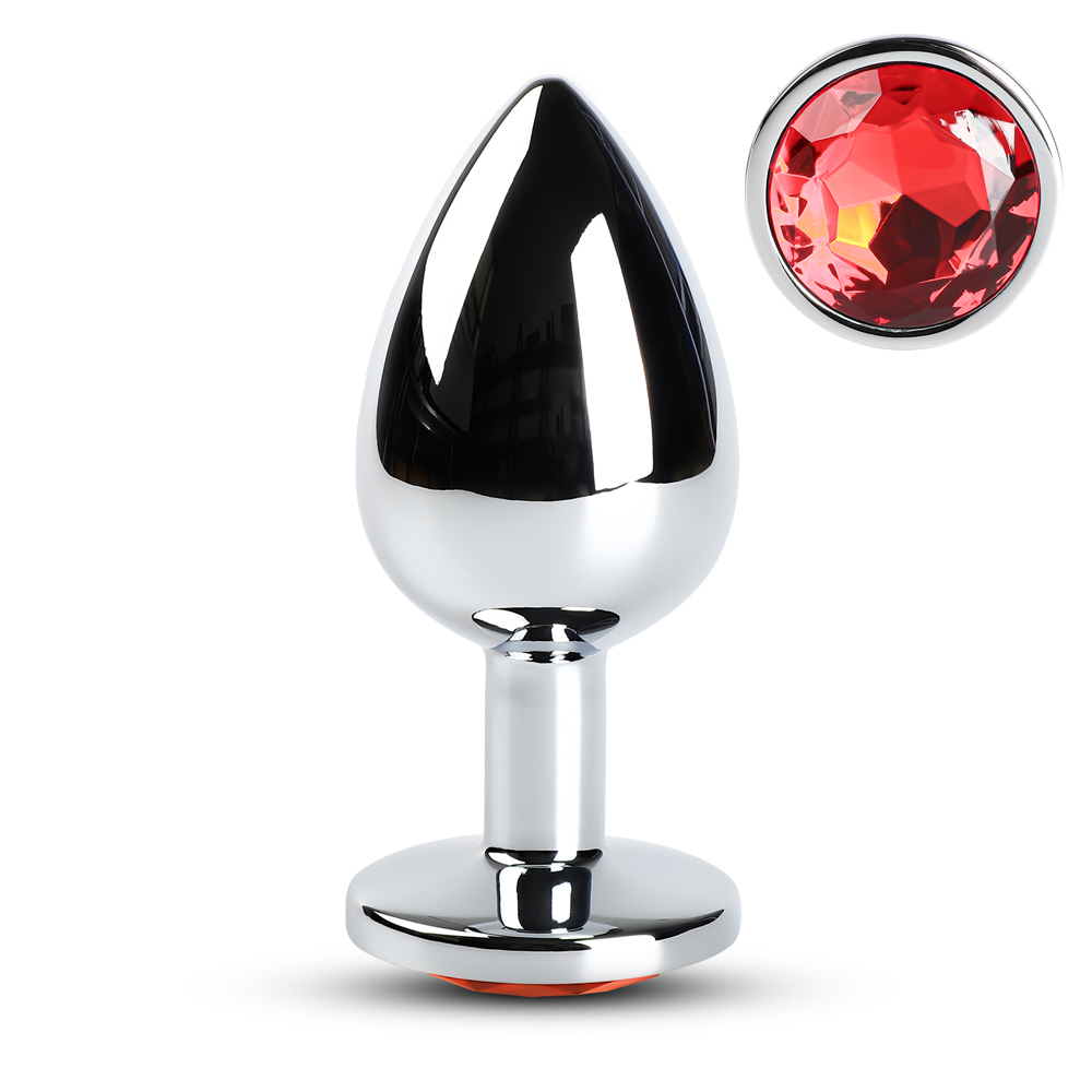 Red Large Metallic Anal Plug