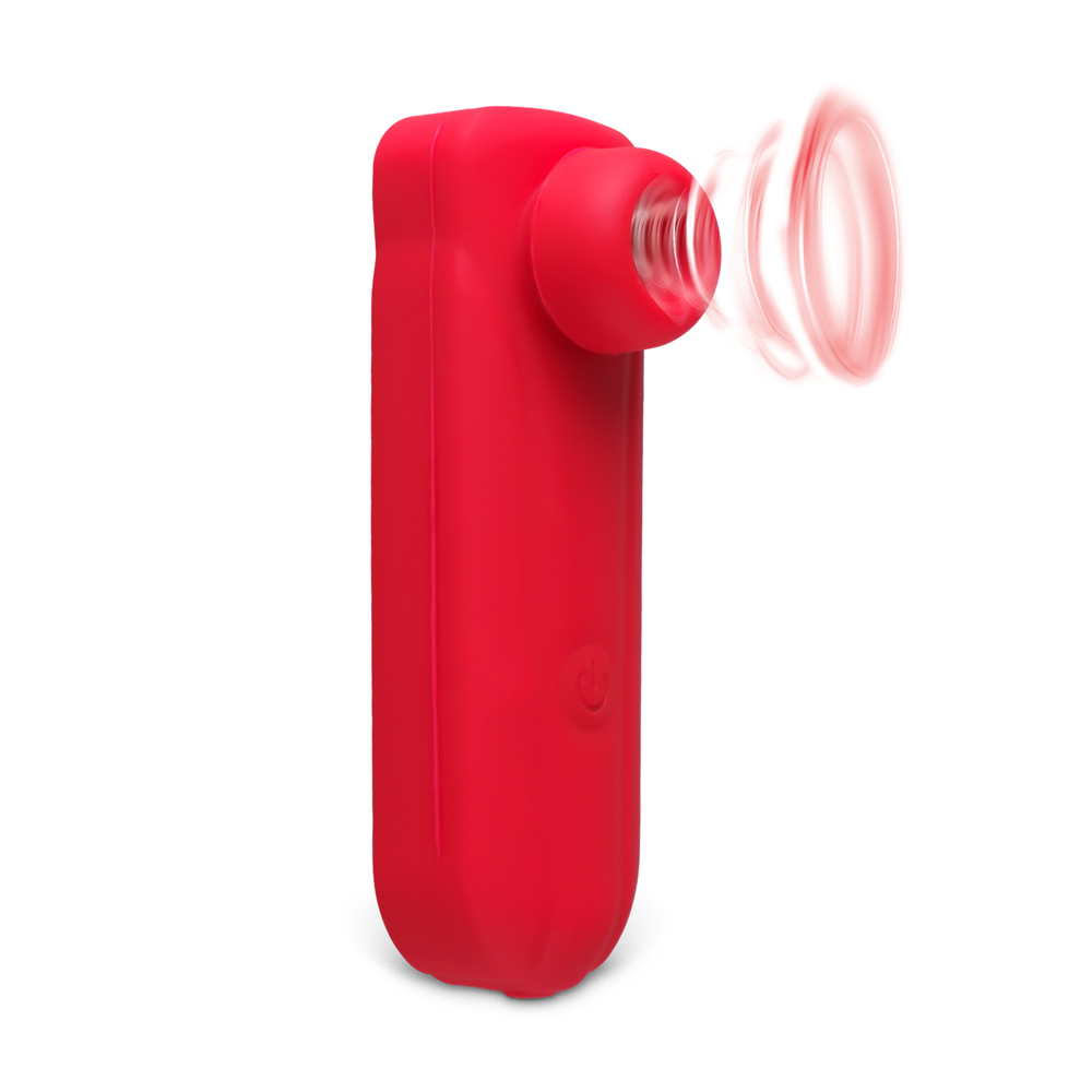 Red Sucking Massager with 12-Speed	 Medical Grade Silicone	 Waterproof	 Plug-In Rechargeable