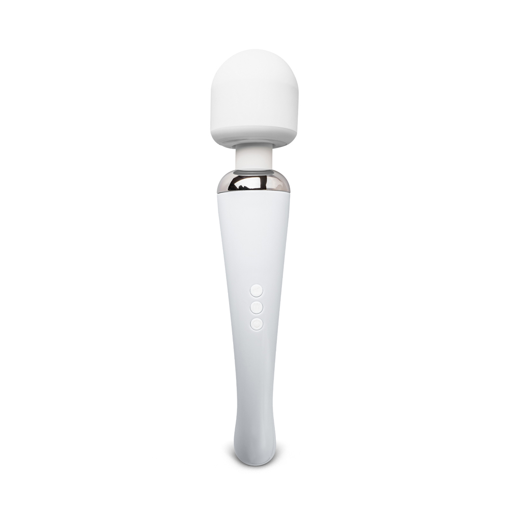 White Color 20-Mode Whisper Quiet Wand Massager (USB Recharging)